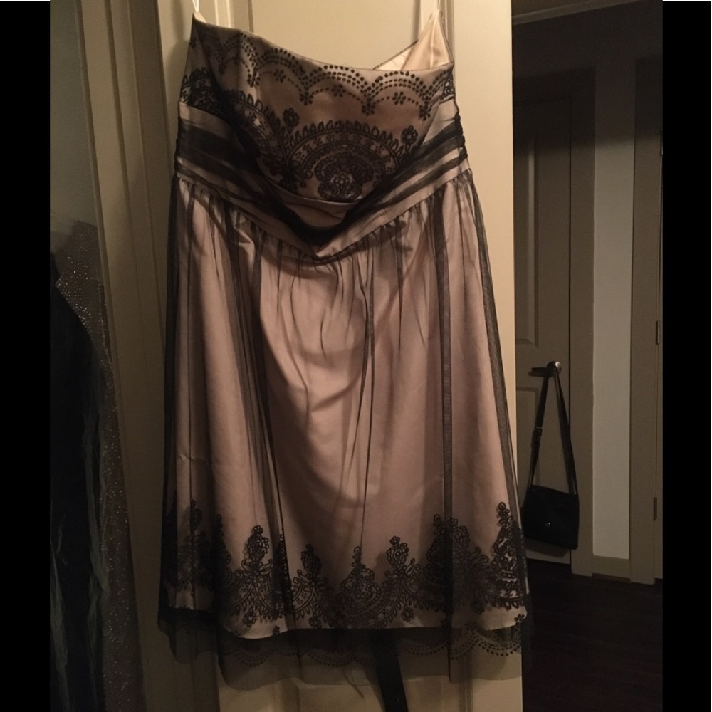 Nude and lace black dress. Worn once for homecoming. Pretty and flattering on.